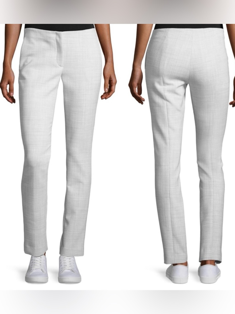 Theory Tennyson Dress Pants Pioneer Grey Stretch Office Quiet Luxury Tailored